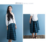cotton blue & white gingham dress fashionable n casual