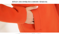 2016 fashion women turn-down collar polyester coat elegant coats