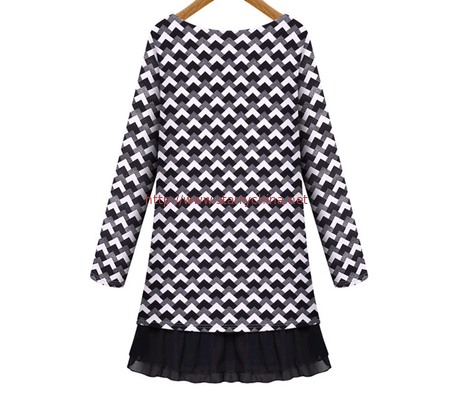 2016 new clothing  for fat women dresses chiffon long sleeve maxi dresses